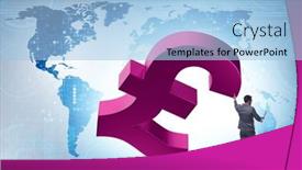  Presentation with foreign - PPT theme with foreign-currency-concept-in-business background and a light blue colored foreground