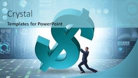  Presentation with foreign - Slides enhanced with foreign-currency-concept-in-business background and a arctic colored foreground