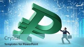  Presentation with foreign - Presentation theme with foreign-currency-concept-in-business background and a arctic colored foreground