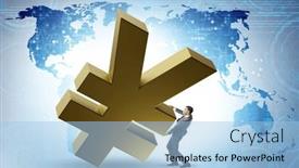  Presentation with foreign currency - Presentation having foreign-currency-concept-in-business background and a light blue colored foreground