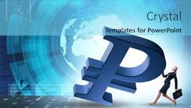  Presentation with foreign currency - Presentation design with foreign-currency-concept-in-business background and a arctic colored foreground