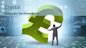  Presentation with foreign currency - Presentation consisting of foreign-currency-concept-in-business background and a sky blue colored foreground