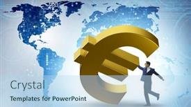  Presentation with foreign currency - PPT theme enhanced with foreign-currency-concept-in-business background and a light blue colored foreground