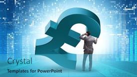  Presentation with foreign currency - Presentation theme featuring foreign-currency-concept-in-business background and a teal colored foreground