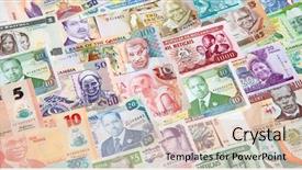  Presentation with banknotes - Cool new slides with foreign debt - variety of the african banknotes backdrop and a lemonade colored foreground