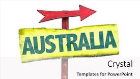  Presentation with australia - Audience pleasing presentation design consisting of foreign direct investments - australia sign isolated on white backdrop and a white colored foreground