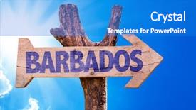  Presentation with sky - Presentation theme featuring foreign direct investments - barbados wooden sign with sky background and a  colored foreground