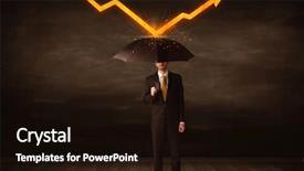  Presentation with foreign direct investments - Audience pleasing presentation theme consisting of foreign direct investments - businessman standing with umbrella keeping backdrop and a wine colored foreground