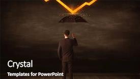 Presentation with umbrella - PPT layouts featuring foreign direct investments - businessman standing with umbrella keeping background and a  colored foreground