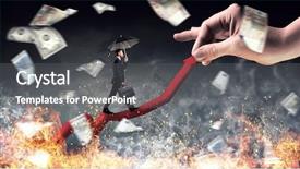  Presentation with climbing - Slide deck consisting of foreign direct investments - climbing up to success background and a dark gray colored foreground