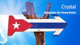  Presentation with foreign direct investments - Amazing slide set having foreign direct investments - cuba flag wooden sign backdrop and a teal colored foreground