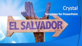  Presentation with foreign - Beautiful slide deck featuring foreign direct investments - el salvador wooden sign backdrop and a teal colored foreground