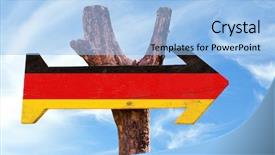  Presentation with foreign direct investments - Amazing slide set having foreign direct investments - germany flag sign with sky backdrop and a light blue colored foreground
