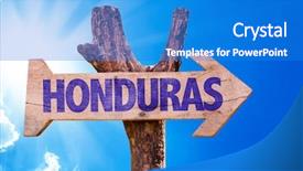  Presentation with foreign direct investments - Colorful presentation enhanced with foreign direct investments - honduras wooden sign with sky backdrop and a teal colored foreground