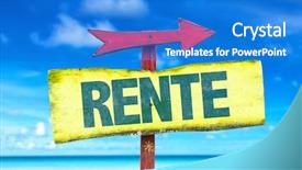  Presentation with foreign direct investments - Audience pleasing slide set consisting of foreign direct investments - pension in german sign backdrop and a cobalt blue colored foreground