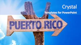  Presentation with foreign direct investments - PPT layouts featuring foreign direct investments - puerto rico wooden sign background and a teal colored foreground