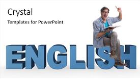  Presentation with english foreign language - Audience pleasing slide set consisting of foreign language concept - english backdrop and a  colored foreground