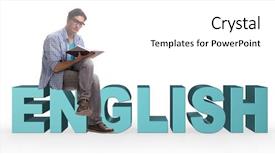  Presentation with english foreign language - Cool new presentation theme with foreign language concept - english backdrop and a  colored foreground