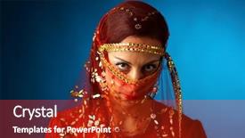  Presentation with asia traditional - Theme having foreigners people - beautiful asian woman background and a  colored foreground