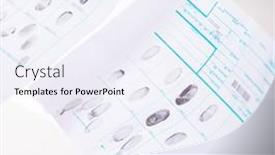 Presentation with fingerprints - Presentation enhanced with forensic-expert-studying-fingerprints and a  colored foreground