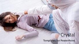  Presentation with crime scene - Colorful presentation theme enhanced with forensic investigator at the crime backdrop and a lemonade colored foreground