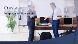  Presentation with forensic - Presentation design consisting of forense - forensic investigator investigating theft background and a sky blue colored foreground