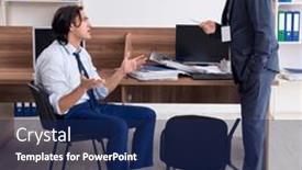  Presentation with forensic - PPT theme with forensic-investigator-investigating-theft background and a navy blue colored foreground