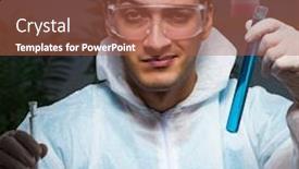  Presentation with forensic - Amazing PPT layouts having forensic investigator working in lab looking for evidence backdrop and a red colored foreground