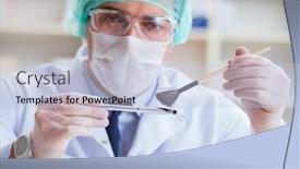  Presentation with forensics - PPT layouts enhanced with forensics-investigator-working-in-lab background and a light blue colored foreground