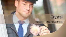  Presentation with fingerprint - Slides enhanced with forensis - police forensic police finds fingerprint background and a coral colored foreground