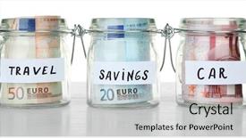  Presentation with different - Audience pleasing theme consisting of foresight - three jars for different needs backdrop and a light gray colored foreground