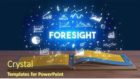  Presentation with foresight - Slides with foresight-inscription-coming-out background and a tawny brown colored foreground
