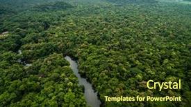  Presentation with latin america - Presentation design consisting of forest - aerial view of river background and a tawny brown colored foreground