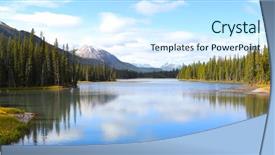  Presentation with banff national park - Beautiful theme featuring forest - panoramic view of porcupine creek backdrop and a cool aqua colored foreground