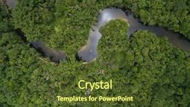  Presentation with amazon river - PPT theme with forest - top view of amazon river background and a tawny brown colored foreground
