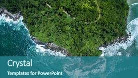  Presentation with beach rocks - Audience pleasing PPT layouts consisting of forest - top view of rocks backdrop and a ocean colored foreground