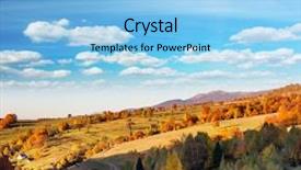  Presentation with forest morning - Cool new PPT layouts with forest and blue sky autumn backdrop and a light blue colored foreground