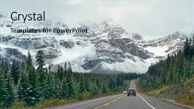  Presentation with car park - Slide deck with forest and car in banff background and a lemonade colored foreground