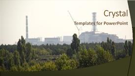  Presentation with nuclear reactor - Audience pleasing theme consisting of forest and chernobyl nuclear reactor backdrop and a cream colored foreground