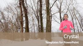  Presentation with cardio - Presentation theme enhanced with forest background wearing cold weather background and a coral colored foreground