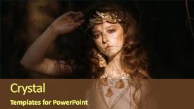  Presentation with beauty cosmetic - Presentation theme featuring forest beauty fashion cosmetic background and a tawny brown colored foreground