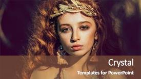  Presentation with beauty cosmetic - PPT theme having forest beauty fashion cosmetic background and a coral colored foreground