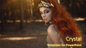  Presentation with beauty cosmetic - Audience pleasing presentation theme consisting of forest beauty fashion cosmetic backdrop and a tawny brown colored foreground
