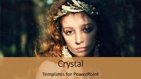  Presentation with beauty cosmetic - Presentation theme consisting of forest beauty fashion cosmetic background and a gold colored foreground