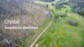  Presentation with wildfire - Slide deck consisting of forest burned by wildfire background and a gray colored foreground