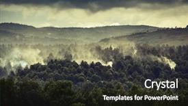  Presentation with deforestation - Audience pleasing slide set consisting of fried potato pancakes with fresh parsley on a plate backdrop and a coral colored foreground