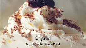  Presentation with cupcake - Amazing theme having forest cupcake with butter cream backdrop and a coral colored foreground