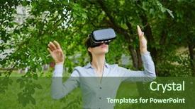  Presentation with augmented reality - Cool new PPT layouts with  backdrop and a  colored foreground