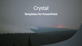  Presentation with fire emergency forest - Amazing PPT theme having forest fire in wabush labrador backdrop and a gray colored foreground