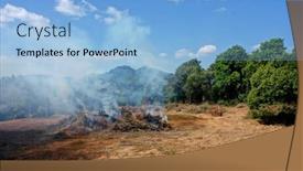  Presentation with forest fire - PPT layouts enhanced with forest-fire-rainforest-burned background and a light blue colored foreground